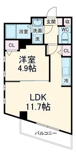 Vista稲毛【1階】の間取り