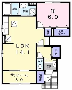 ヴィラ・デュークスI【1階】の間取り