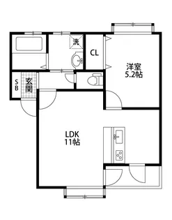 クーチェI【1階】の間取り