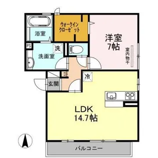 タウンコート A棟【3階】の間取り