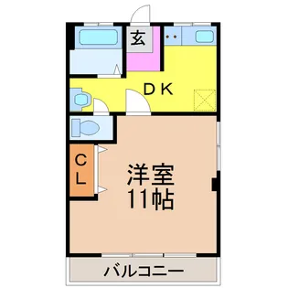 春岡マンション【4階】の間取り