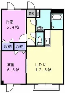 シャーメゾンサンモールII【2階】の間取り