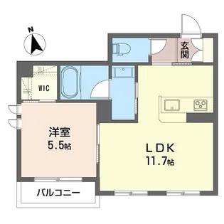 ベルグリシーヌ【1階】の間取り