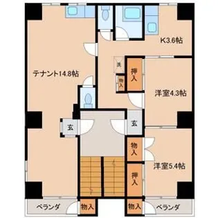TAKEビル【3階】の間取り