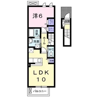 ルネス南小倉【2階】の間取り