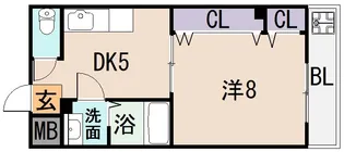 ドミール新深江【6階】の間取り