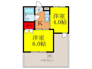 メゾン・ジェルミナ-ル【2階】の間取り
