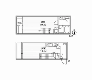 ルクレ自由が丘【2階】の間取り