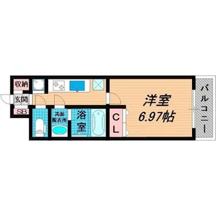 SK RESIDENCES 放出【8階】の間取り