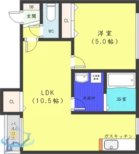 ジュエル・スカイ【5階】の間取り