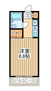 リルシアレジデンス溝ノ口【2階】の間取り