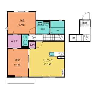 LA MAISON 桜道II【2階】の間取り