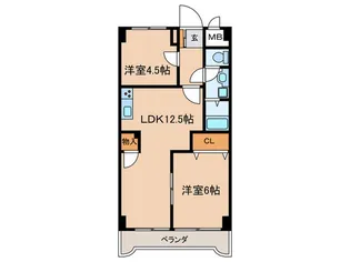 小坂プリンシア【2階】の間取り