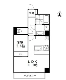 DeLCCS菊川【6階】の間取り