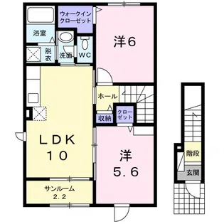 サンリットガーデンI(アイ)【2階】の間取り
