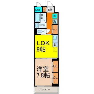 センチュリーパーク八熊【9階】の間取り