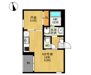 REGALEST南仙台【1階】の間取り