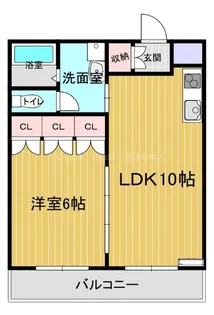 ロビンソンハイツ井野【1階】の間取り