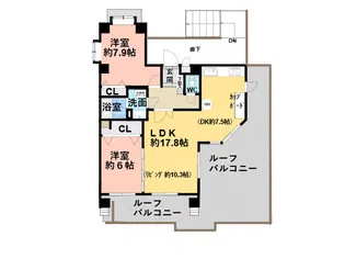 ダイアパレス南明町弐番館【4階】の間取り