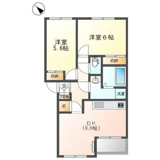 クレールスクエアA【2階】の間取り
