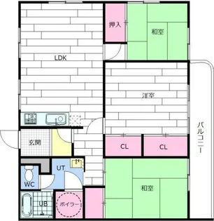 ディアプラザ伏見【1階】の間取り