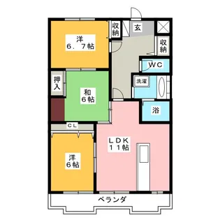 シンティラ三ノ輪【3階】の間取り