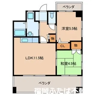 グラントープ道頓堀【13階】の間取り