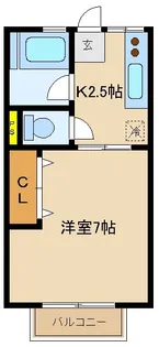 シティハイムミワノ【2階】の間取り