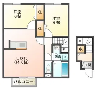 リヴィエール城下【2階】の間取り