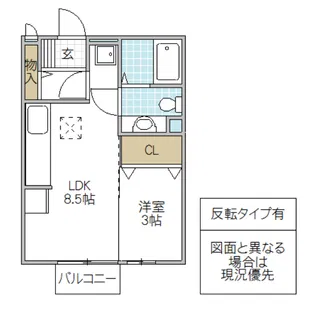 マロンハイム B【1階】の間取り