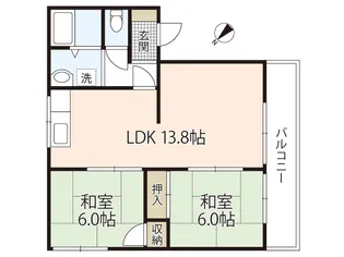 ハイツ・ヴォジョレー【2階】の間取り