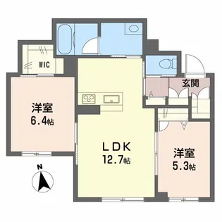 ベレオ昭和【1階】の間取り