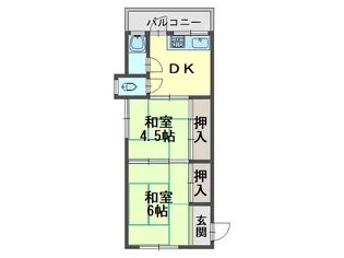 第二晴風荘【2階】の間取り