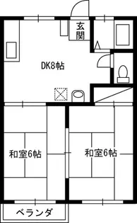 ビューラーきくちNo.1【2階】の間取り