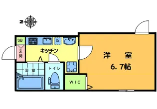 ジーグランド代々木【2階】の間取り