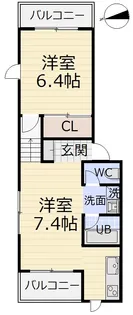 ルミネ奥田の間取り