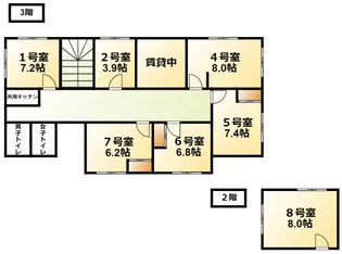 千葉県長生郡一宮町一宮【マンション】の間取り