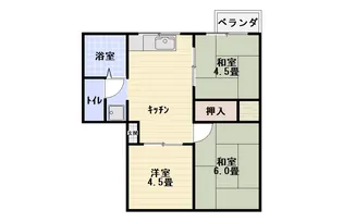 第二今宿ハイツ【2階】の間取り
