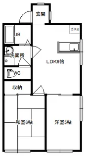 ウイング下小出【2階】の間取り