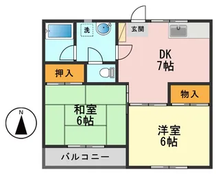 ハイツフォンテーヌ【2階】の間取り