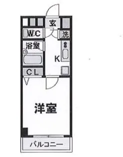 パレステュディオ渋谷WEST【2階】の間取り