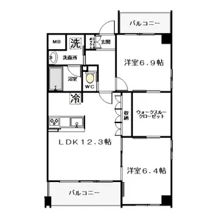 ブランベージュ【3階】の間取り