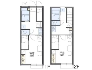 レオパレス富岡【1階】の間取り