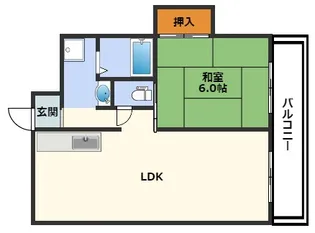 岡本ビル(同心)【7階】の間取り