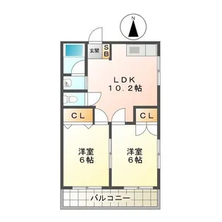 コーポ岡崎【2階】の間取り