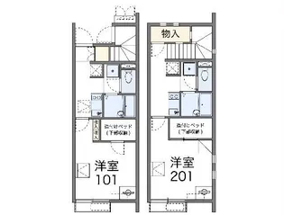 静岡県浜松市中央区神ケ谷町【アパート】の間取り