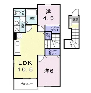 木之元壱番館【2階】の間取り