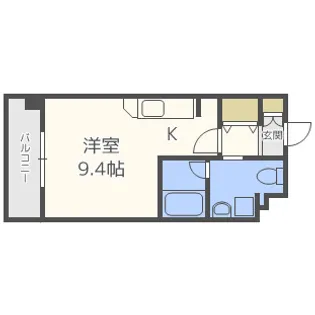 アーバンフラッツ上町【8階】の間取り