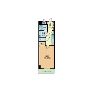 サンフローラ西新【2階】の間取り