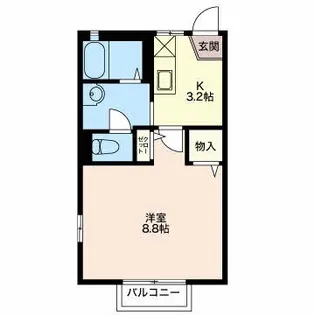 アパートメンラサ【1階】の間取り